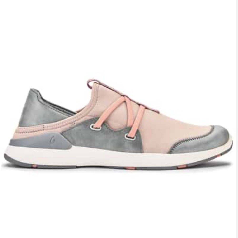 Olukai Miki Li pink and grey drop heel outdoor sneaker shoes women’s size 9.5
